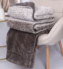 Betz Wohndecke Kuscheldecke XXL Beige Kariert Modern Bild 2