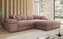 Luxusbetten24 Designer Sofa Bernardo Rosa mit breiter Ottomane Bild 2
