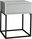 Schlafkontor Nachtkommode Marle Weiß Schwarz Metallgestell Push-to-Open Bild 2