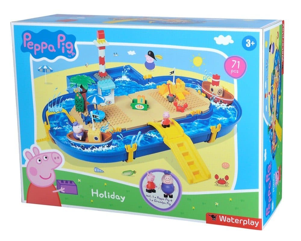 BIG Wasserbahn Peppa Pig Waterplay Set mit 47 Spielsteinen