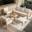 i@home Gartenlounge-Set 5-tlg. Akazienholz Beige Bild 2
