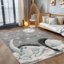 Carpettex Kinderteppich Dinosaurier Design Rund Blau Bild 2