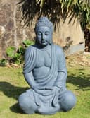 NEUSTEIN Buddhafigur XXXL Steinoptik Garten Deko Figur Skulptur Bild 2