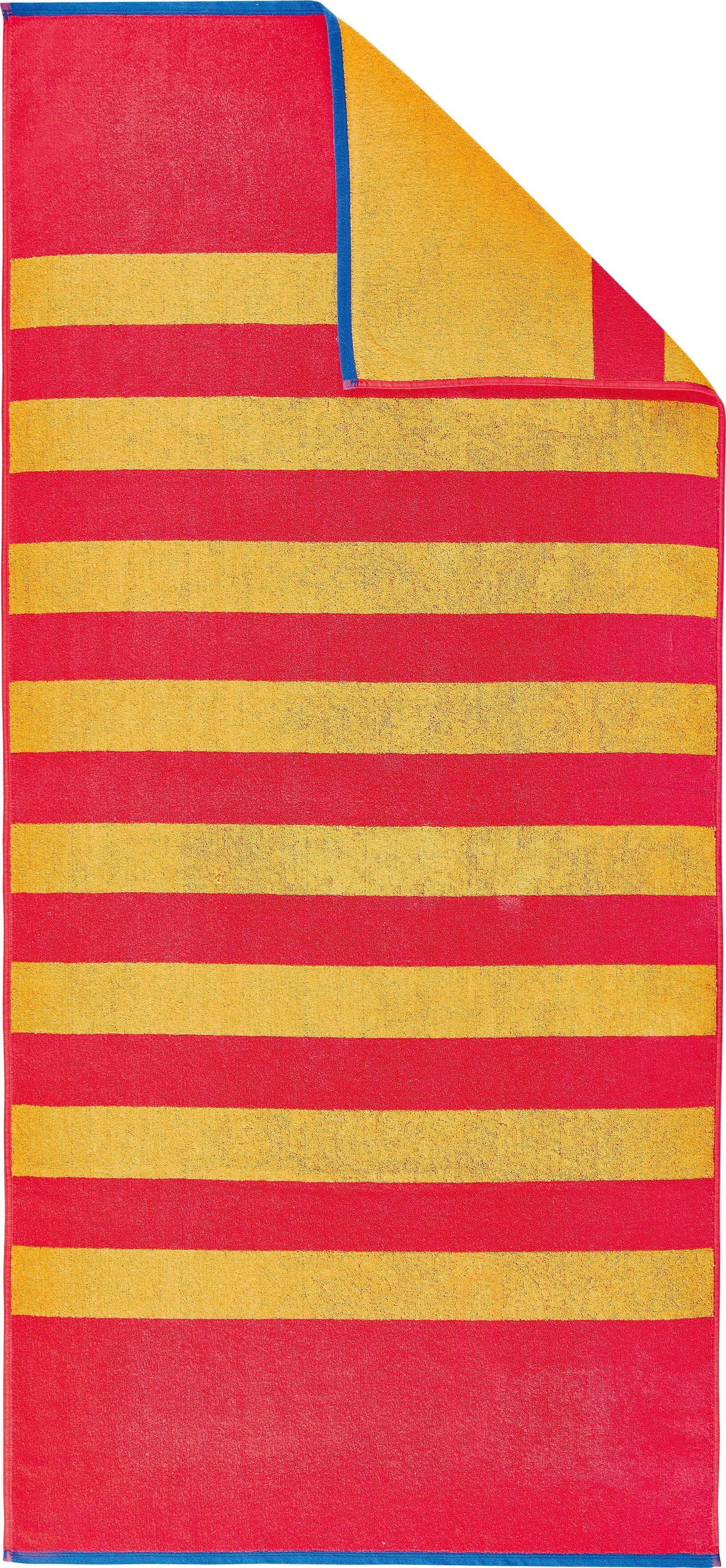DYCKHOFF Strandtuch Stripes Rot 100% Baumwolle - Bild 2