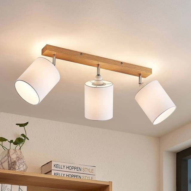 Lindby Strahler Imarin Eichenholz Beige/Weiß S037X0R8
