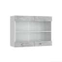 Vicco Glashängeschrank R-Line Beton Weiß Glas Bild 2