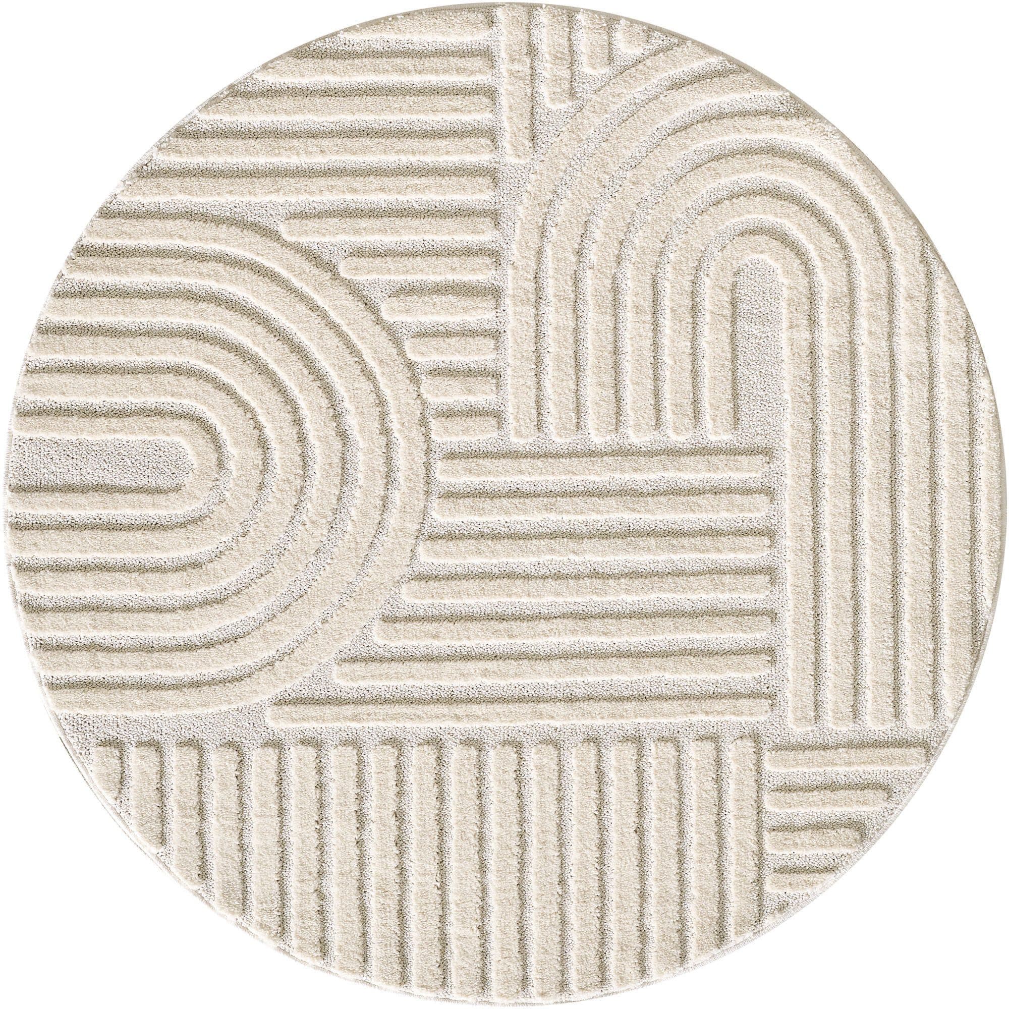 Ayyildiz Teppiche ART 1121 Boho Design Teppich Creme Rund - Bild 2