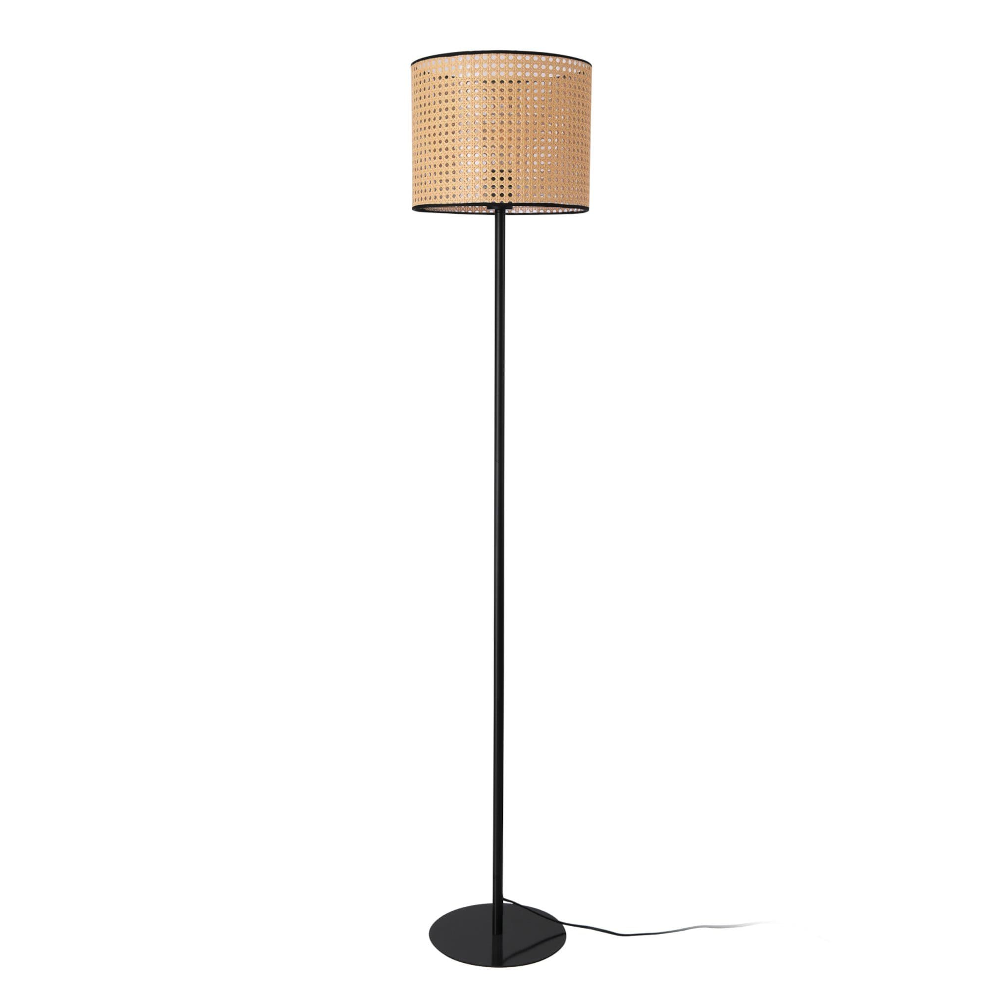 lux.pro Stehlampe Helens Rattan-Optik Schwarz Beige - Bild 2