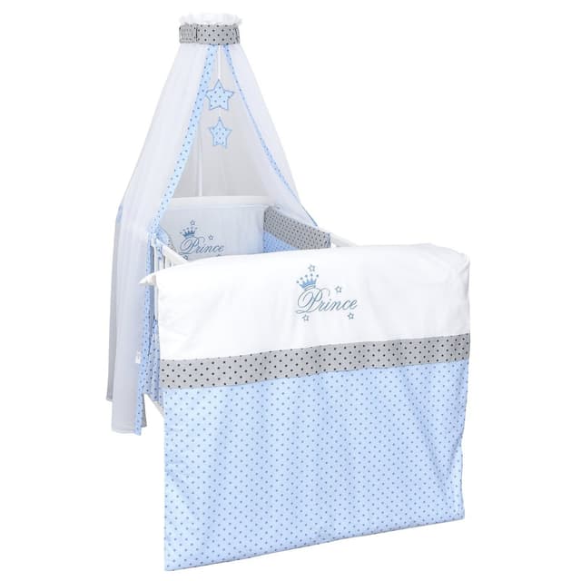 Babybett 70x140 cm Komplettset Weiß - Verschiedene Designs