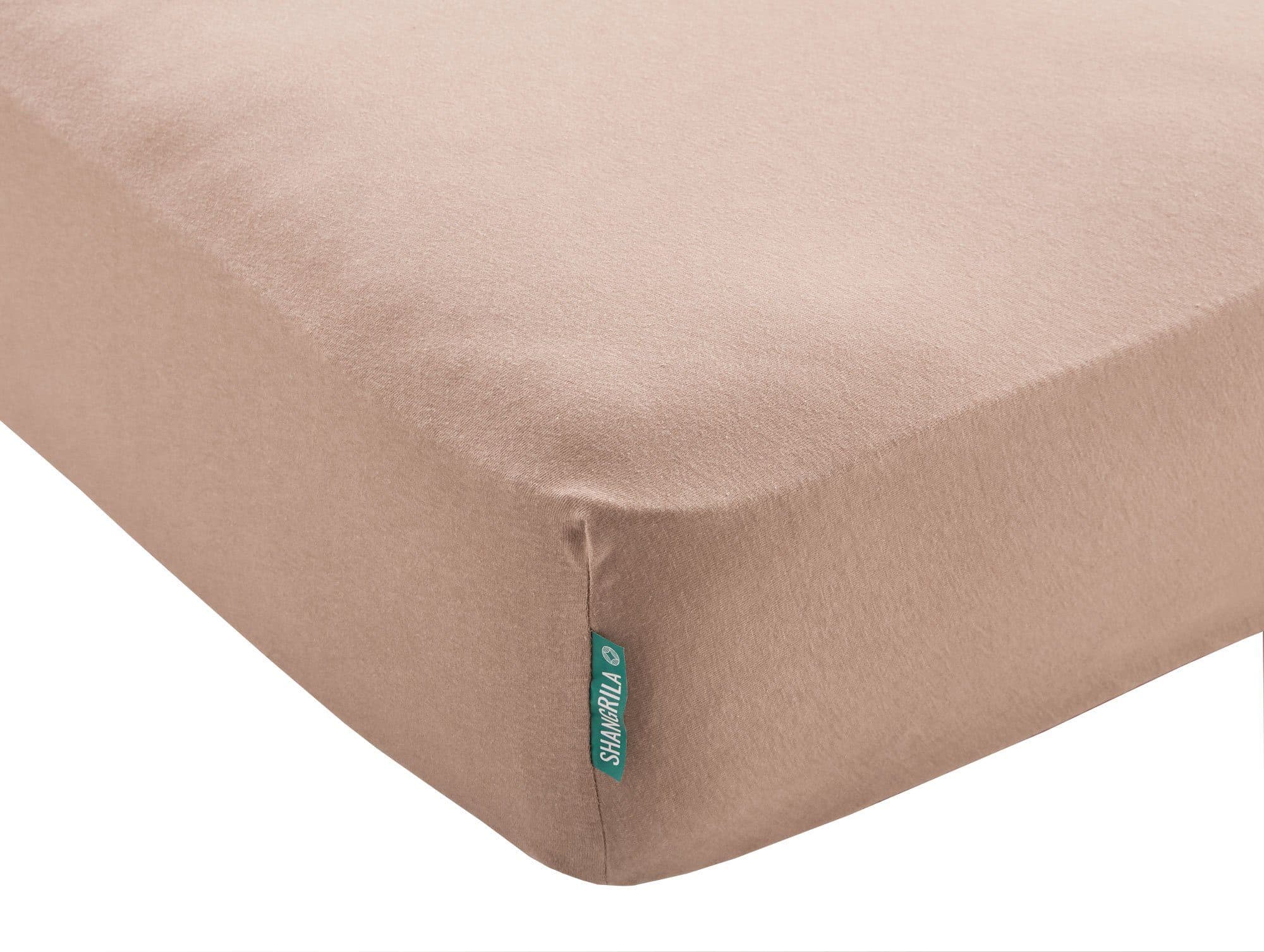 Shangrila Spannbettlaken Taupe Microsatin Rundumgummizug - Bild 2
