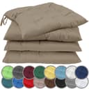 NatureMark Sitzkissen 4er-Set Sand 40x40cm mit Bändern Bild 2
