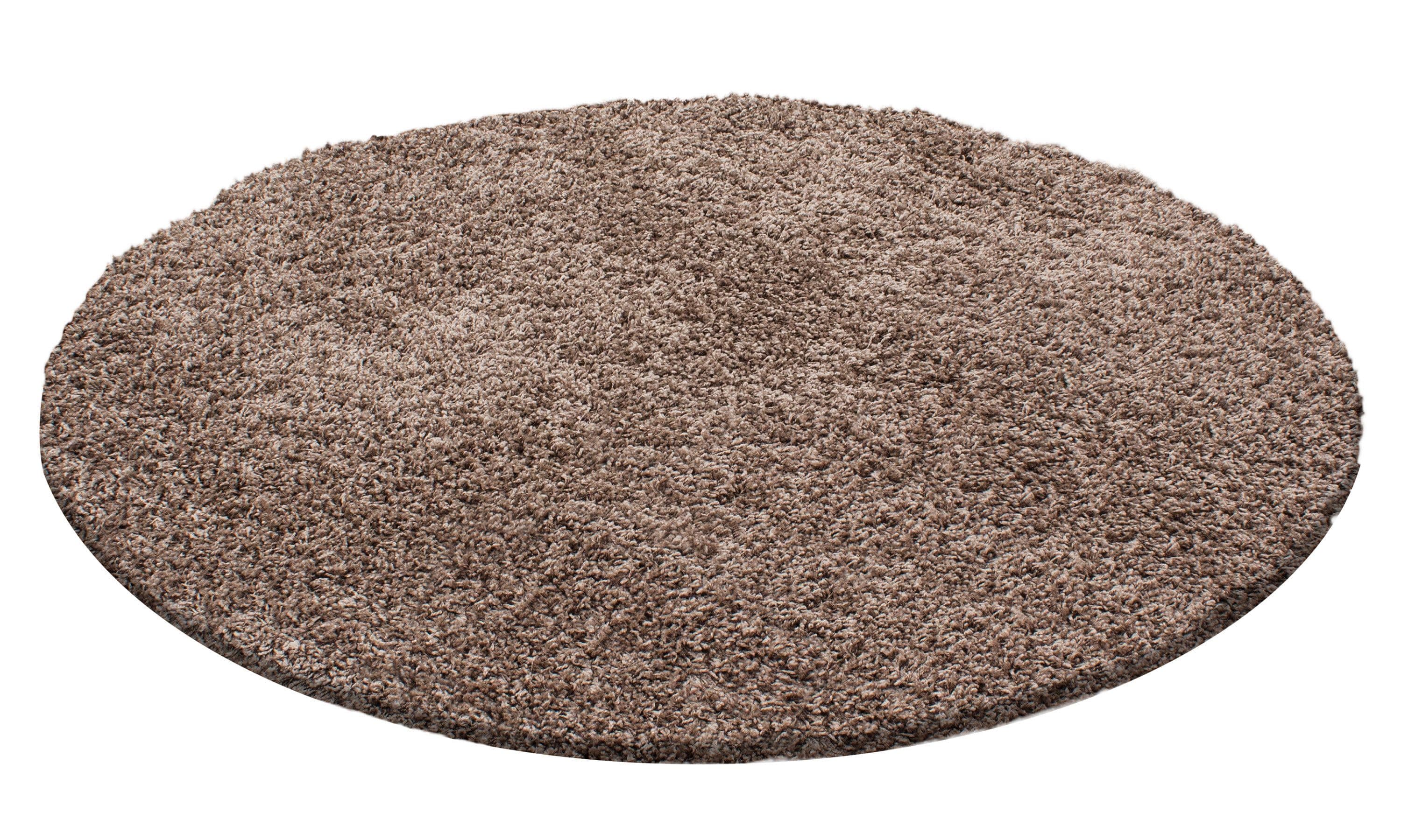 Villa Möbel Hochflor-Teppich Lifiva Rund Mokka Shaggy - Bild 2