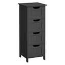 VASAGLE Badschrank mit 4 Schubladen Weiß/Grau/Mystisches Grau/Lorbeergrün/Tintenschwarz Bild 2
