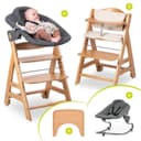 Hauck Hochstuhl Beta Plus Natural - Newborn Set mit Aufsatz Bild 2