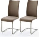 MCA Furniture Freischwinger Arco Set 2-tlg. Cappuccino Leder Bild 2