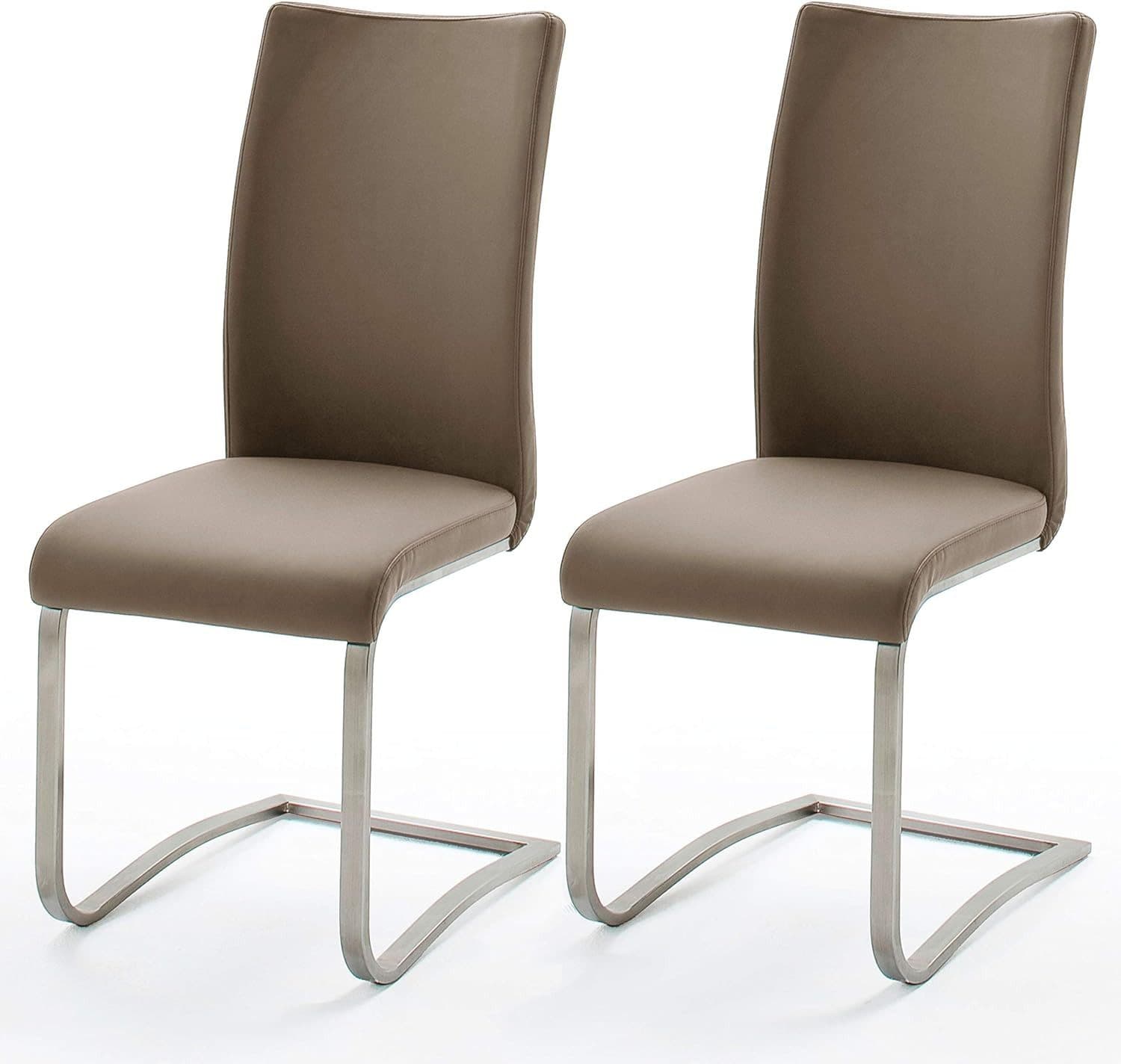 MCA Furniture Freischwinger Arco Set 2-tlg. Cappuccino Leder - Bild 2