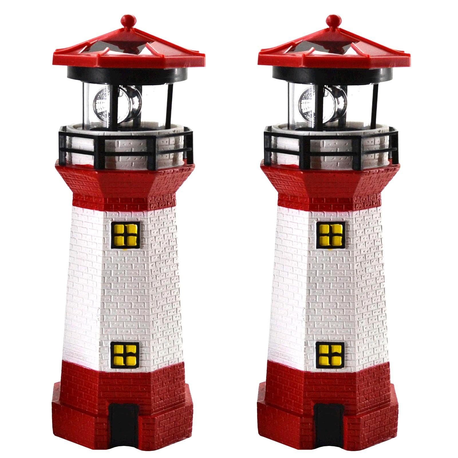 HAC24 LED Solarleuchtturm Garten Deko 28 cm Weiss - Bild 2