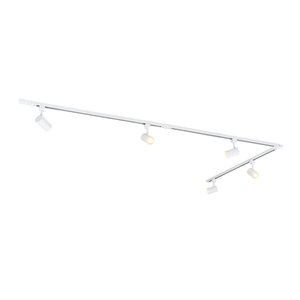 Qazqa Schienensystem Iconic Jeana 5-flammig Weiß Aluminium Modern - Bild 2