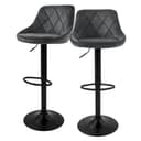 ML-DESIGN Barhocker 2er Set Grau Samt Höhenverstellbar Bild 2