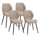 GrandCA HOME Esszimmerstuhl 4er Set Gepolsterter Stoffstuhl Modern Bild 2