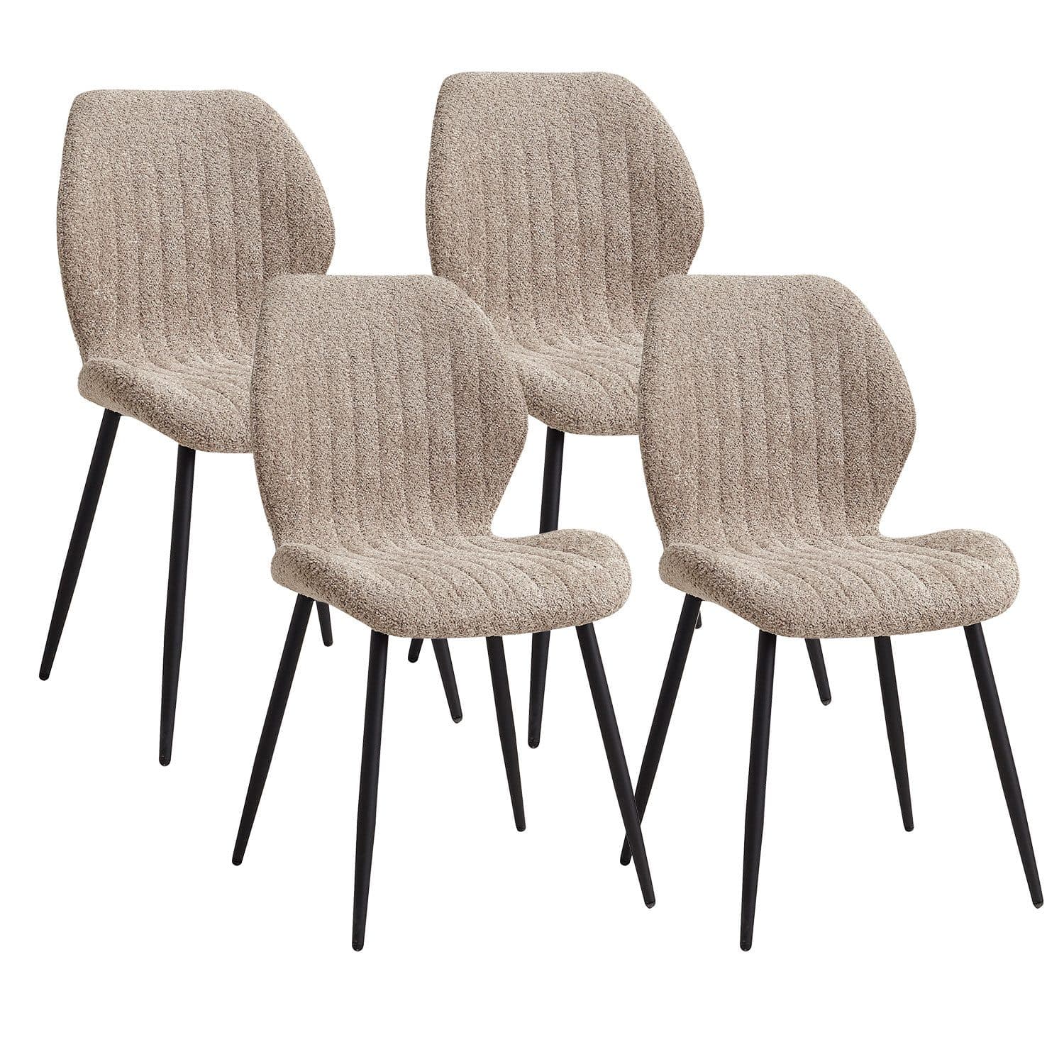GrandCA HOME Esszimmerstuhl 4er Set Gepolsterter Stoffstuhl Modern - Bild 2