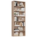 Homfa Bücherregal 210cm Standregal Bücherschrank 7 Fächer Eiche Bild 2