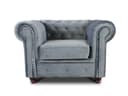 Sofnet Ohrensessel Asti 1 Chesterfield Grau Velours Bild 2
