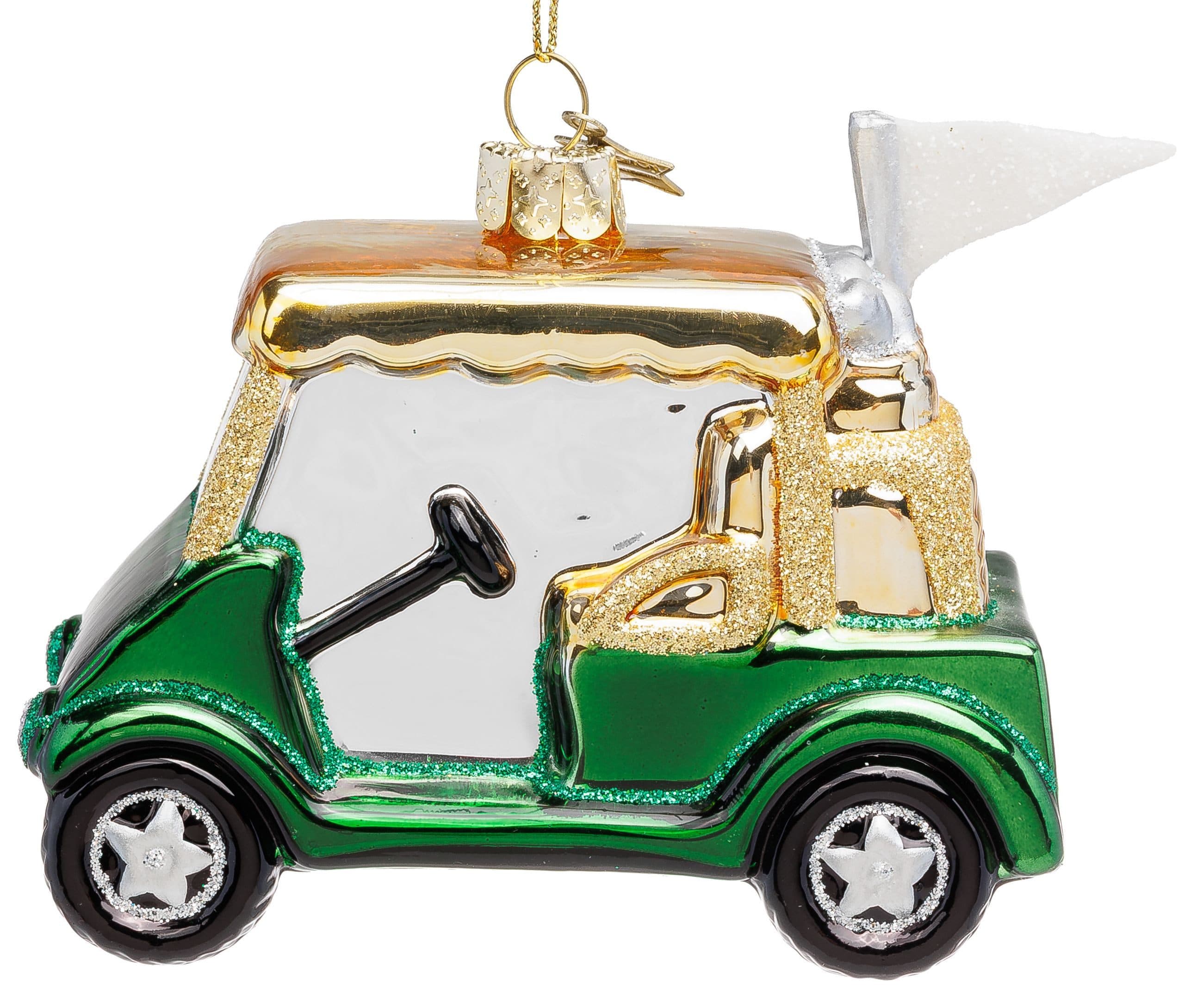 SIKORA Weihnachtsbaumkugel Golf Car Glas Anhänger BS067 - Bild 2