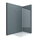 doporro Walk-in-Dusche Duschwand ESG Glas NANO Profil verstellbar Bild 2