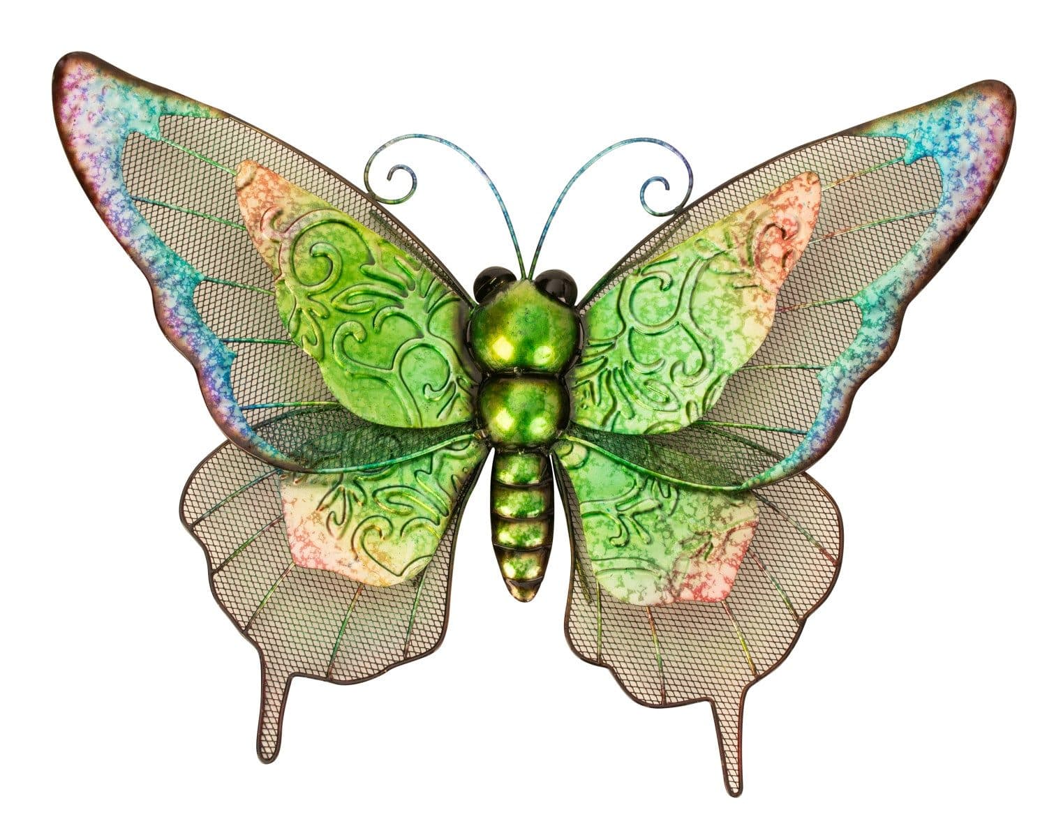 Mel-O-Design Metall Schmetterling Dekofigur Bunt Wanddeko
