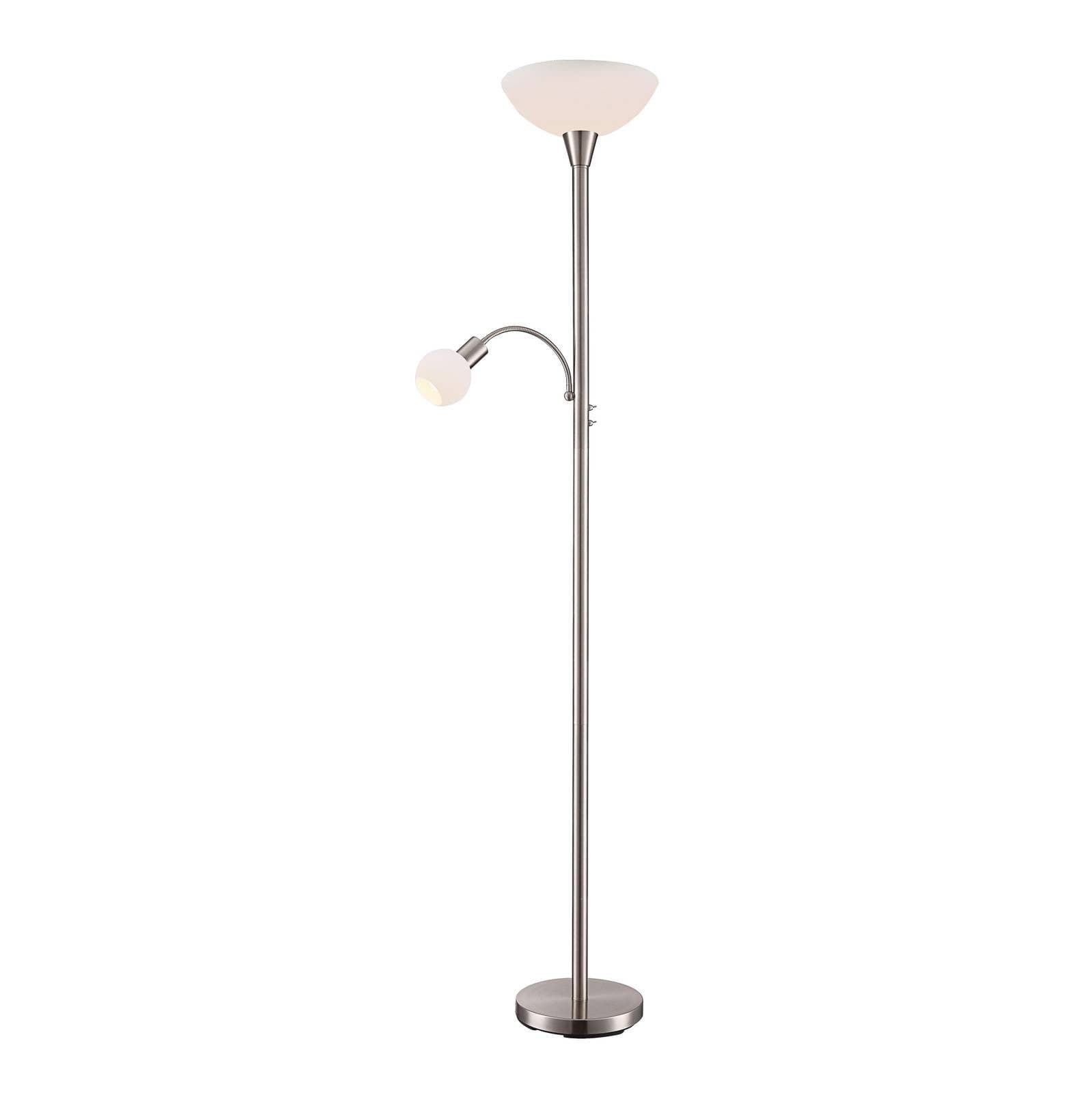 Lindby Stehlampe Elaina Leselicht Nickelfarben 180cm E27 - Bild 2