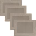 Erwin Müller Platzset Tischset "Lissabon" 4er-Pack abwaschbar Uni Braun Bild 2