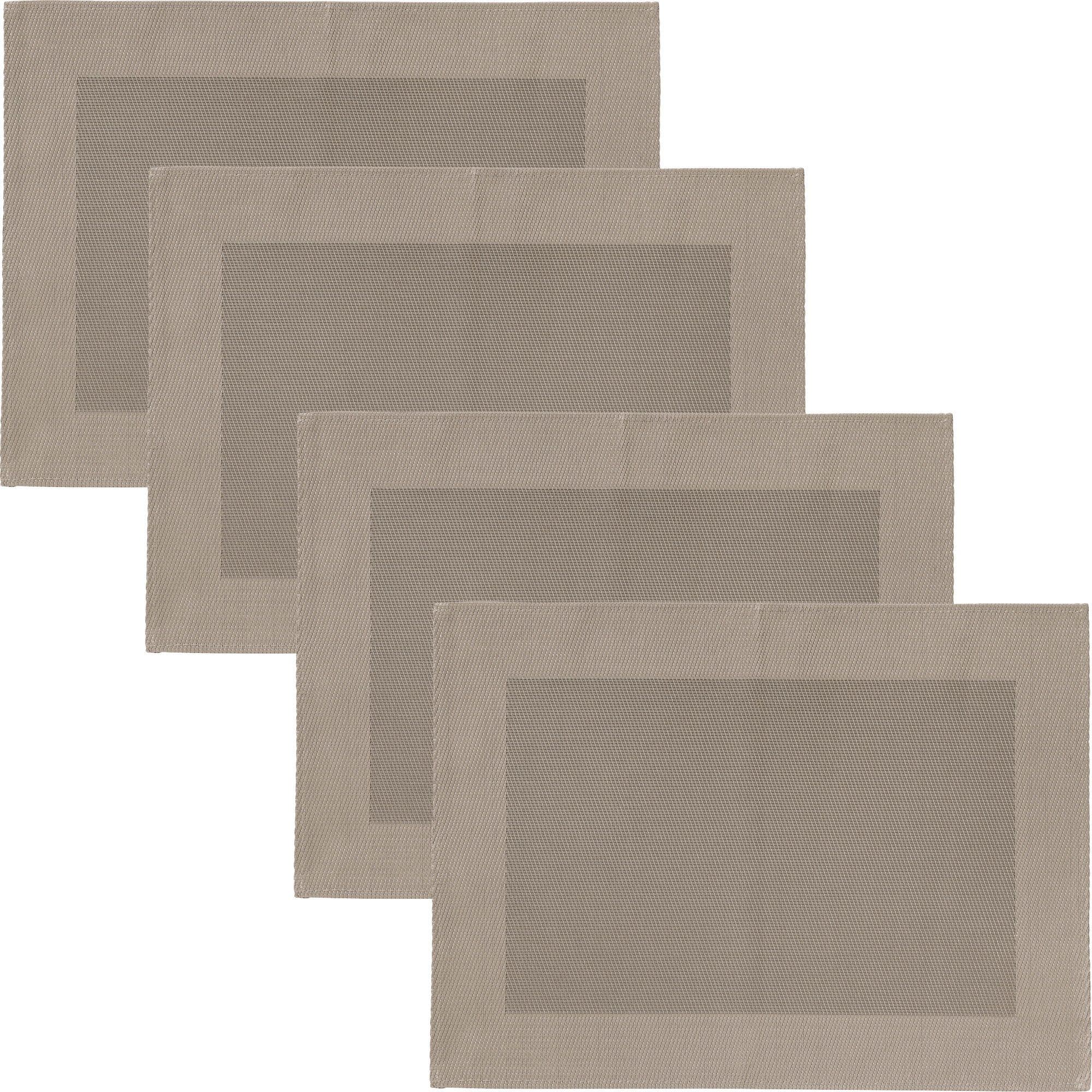 Erwin Müller Platzset Tischset "Lissabon" 4er-Pack abwaschbar Uni Braun - Bild 2