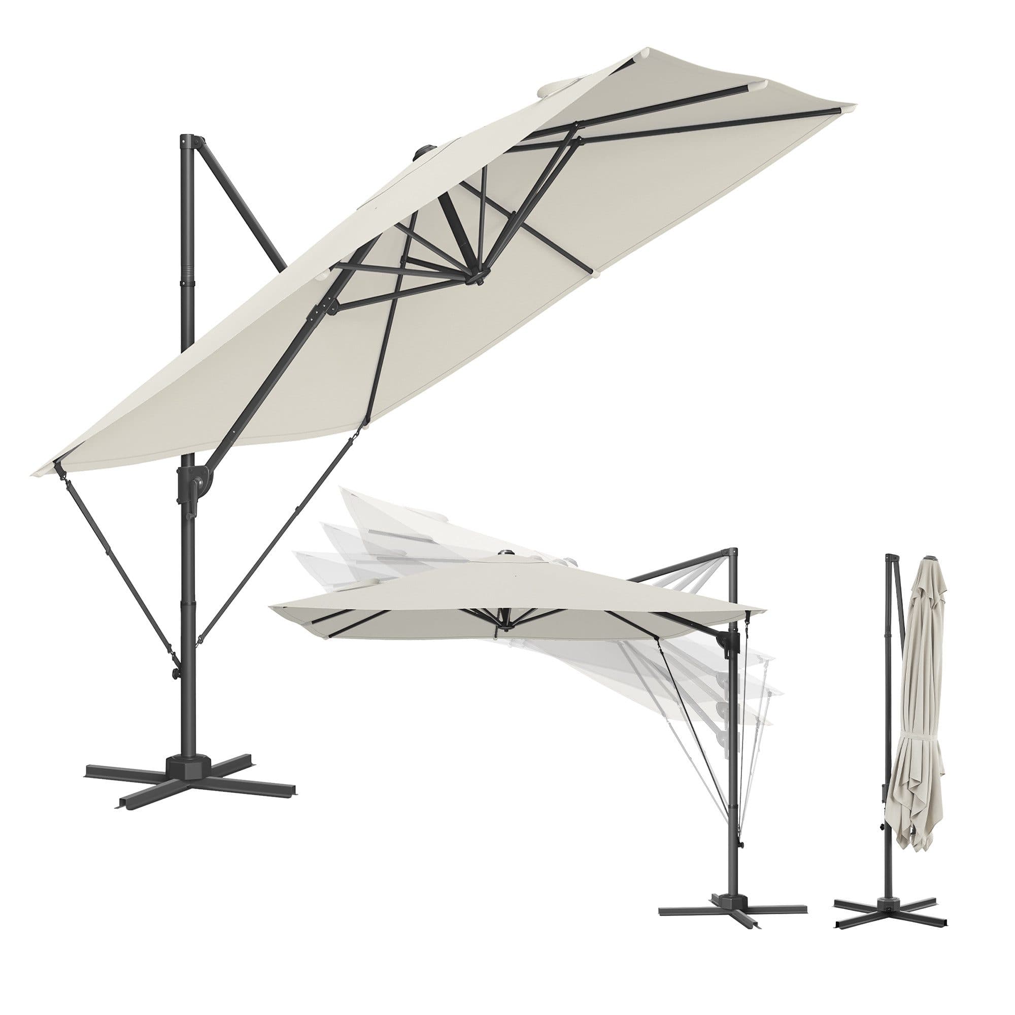 SONGMICS Sonnenschirm 270x270 cm UPF 50+ 360° drehbar - Bild 2
