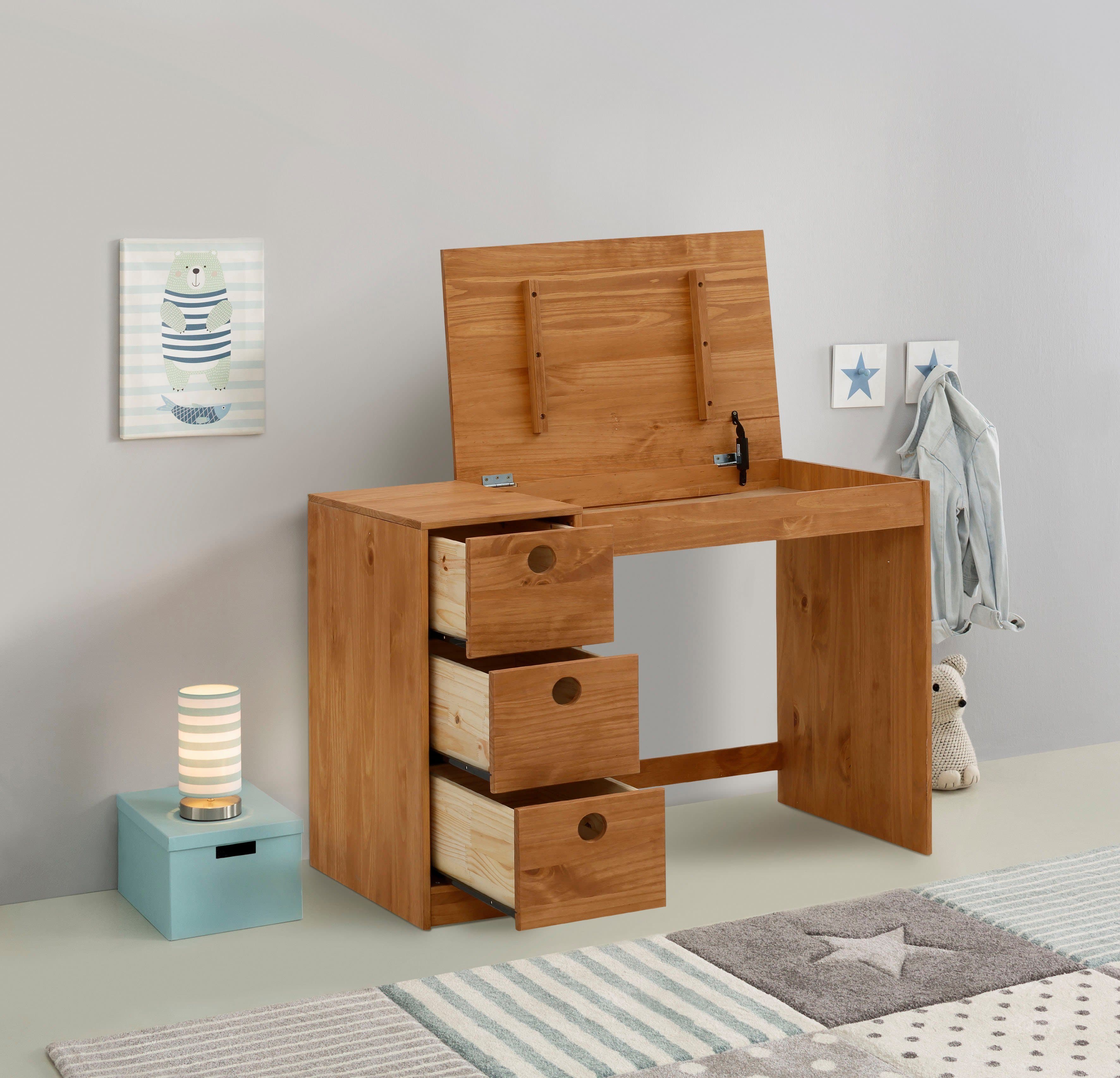 OTTO HOME Alpi Kinderschreibtisch Kiefer Beige 3 Schubkästen - Bild 2