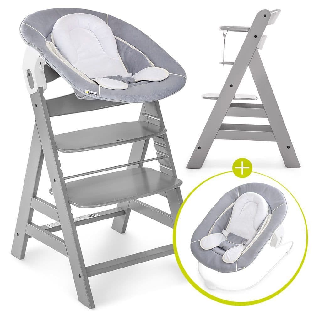 Hauck Hochstuhl Alpha Plus Grey - Newborn Set mit Aufsatz - Bild 2
