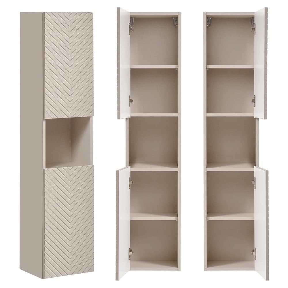 Lomadox Hochschrank VERACRUZ-56 Badschrank Kaschmir Modern - Bild 2