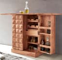 FINEBUY Barschrank SuVa3510_1 Hausbar Massivholz Weinbar Weinschrank Bild 2