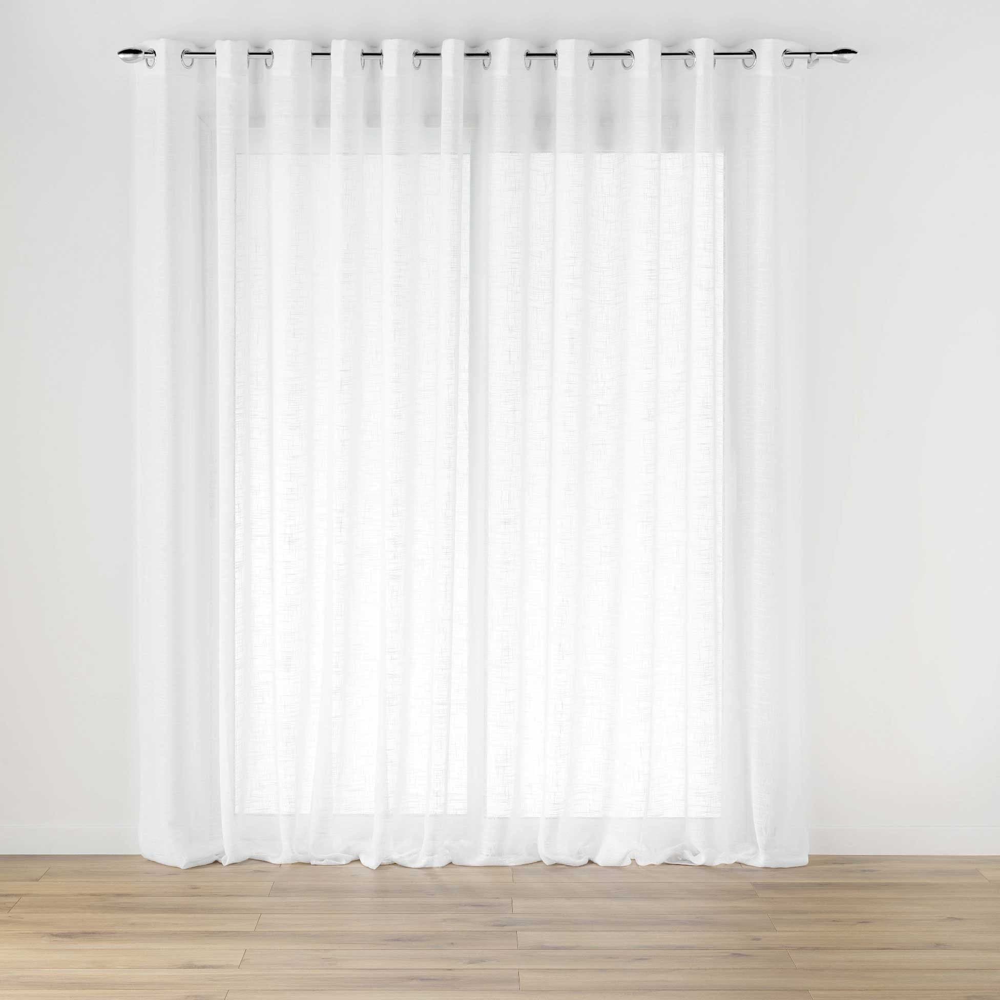 Douceur d'intérieur Gardine HALTONA Weiß Leinenoptik Polyester
