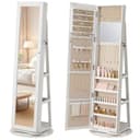 SONGMICS Schmuckschrank Spiegelschrank 3 Ablagen Standspiegel Bild 2