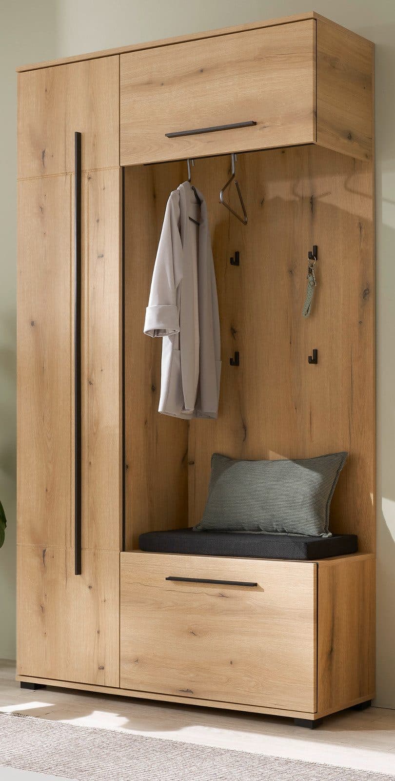 Furn.Design Kompaktgarderobe Design-D Eiche Evoke mit Soft-Close - Bild 2