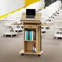 HOMCOM Computertisch mit klappbaren Seitenflügeln Eiche Bild 2