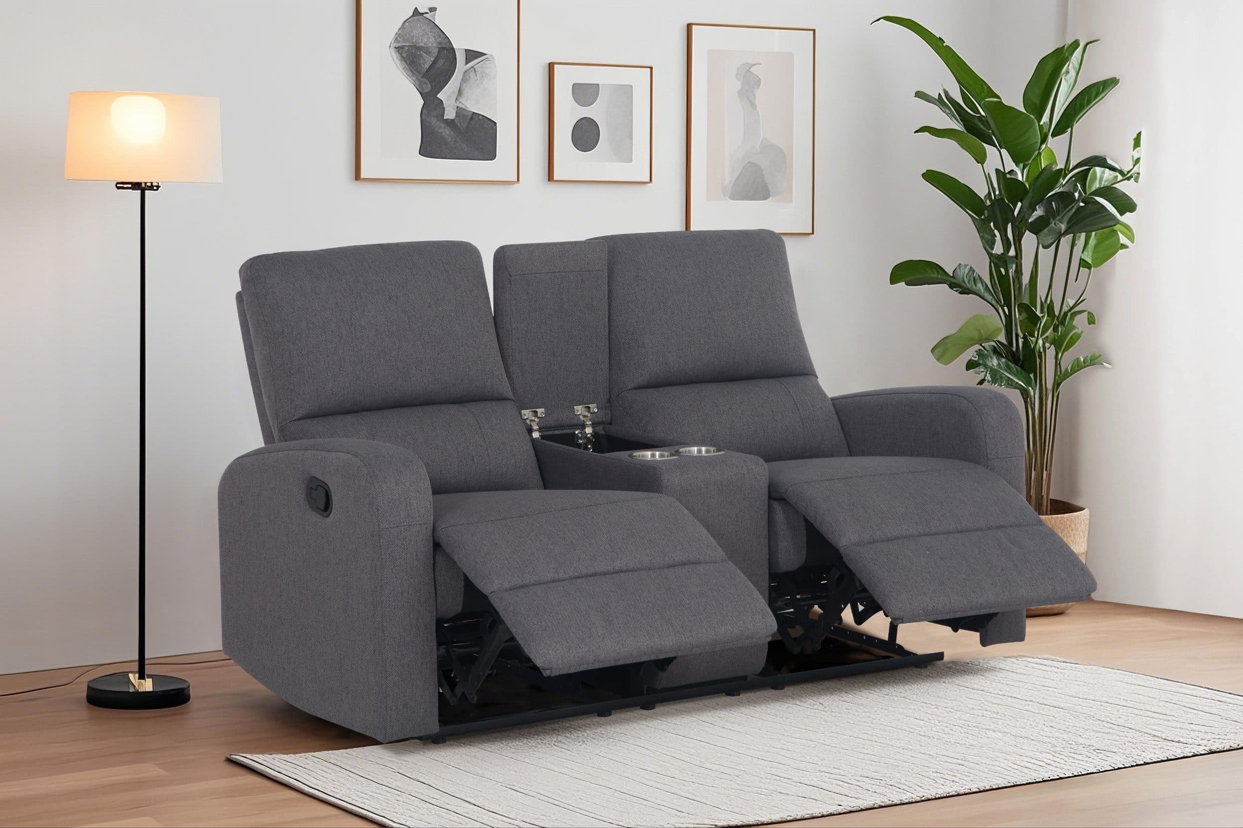 HOME AFFAIRE TOURNAY 2-Sitzer Sofa Dunkelgrau Relaxfunktion - Bild 2