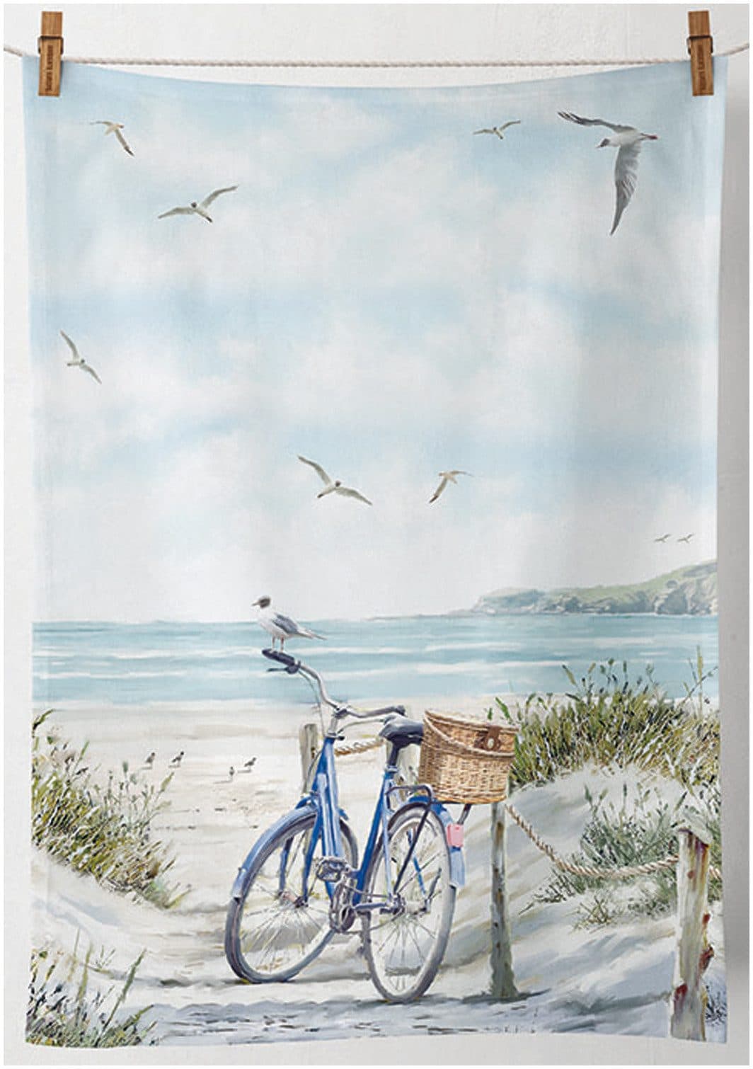 Ambiente® Geschirrtuch Bike at the Beach Maritim 100% Baumwolle - Bild 2