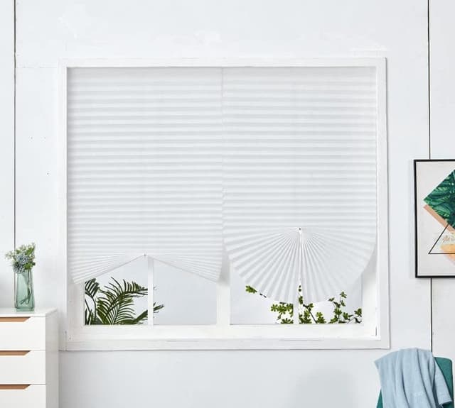 Coonoor Plissee Rollo: Halbtransparenter Sichtschutz & Sonnenschutz Ohne Bohren
