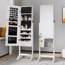 NAIMP Schmuckschrank 2 in 1 mit Spiegel Weiß Modern Bild 2