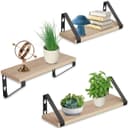 tectake Wandregal 3er Set Industrial Style Braun/Grau Bild 2