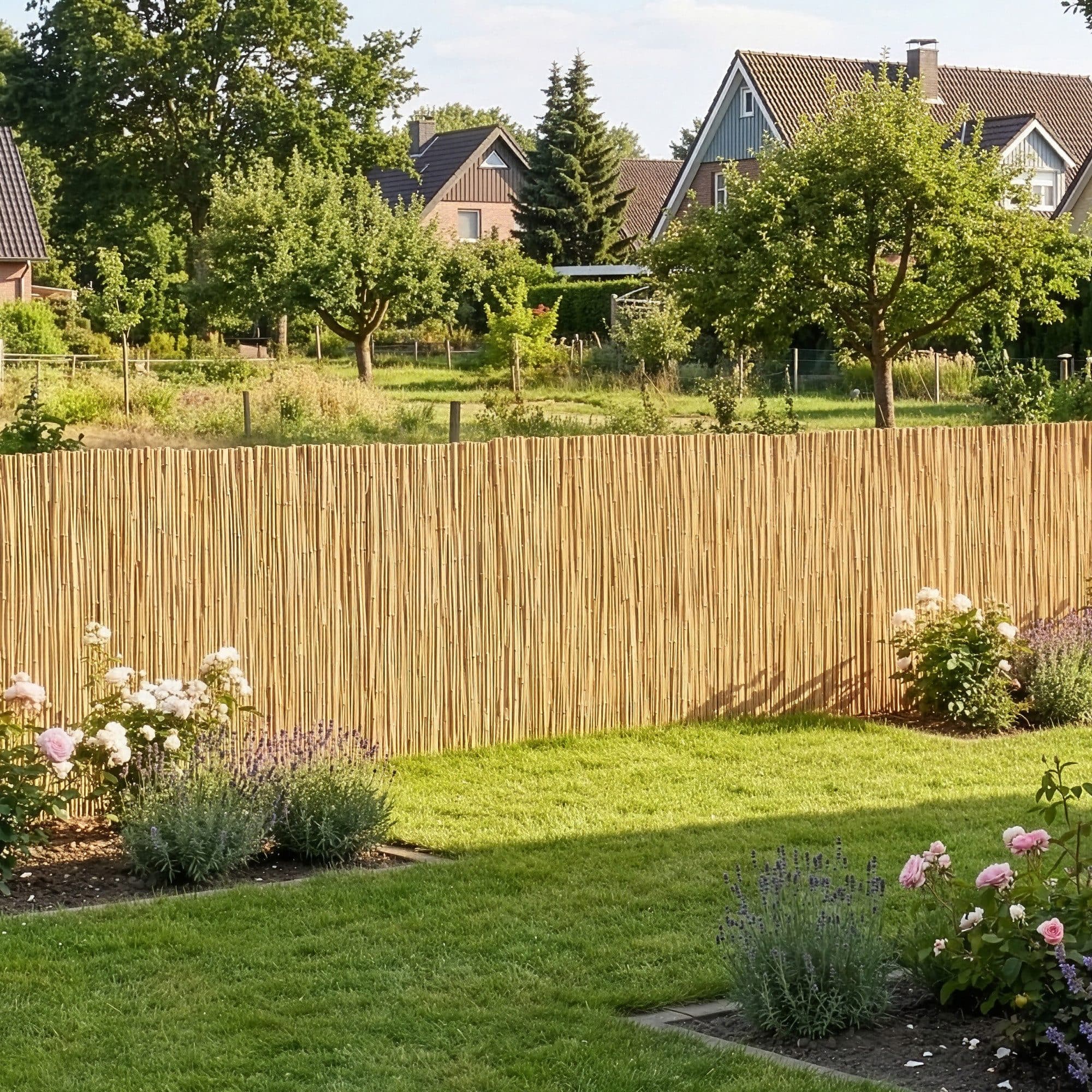 casa.pro Sichtschutzzaunmatten Schilfzaun Natur - Bild 2