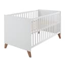 roba® Babybett Ole Weiß 70x140cm Holz Umbaubares Gitterbett Bild 2