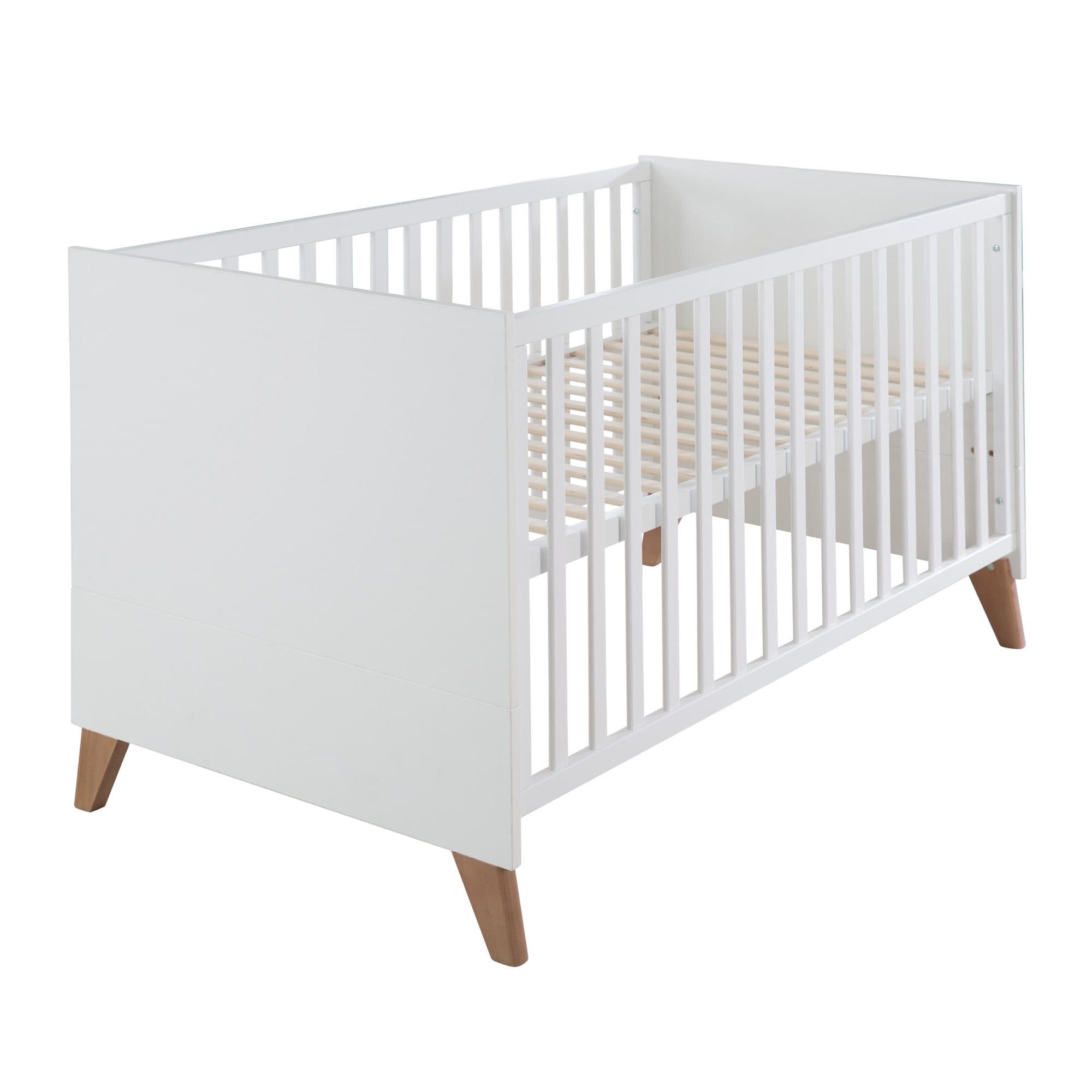 roba® Babybett Ole Weiß 70x140cm Holz Umbaubares Gitterbett - Bild 2